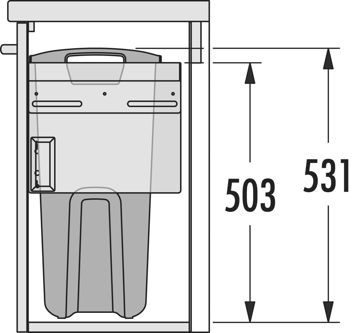Laundry Carrier 450 33L incl. guides