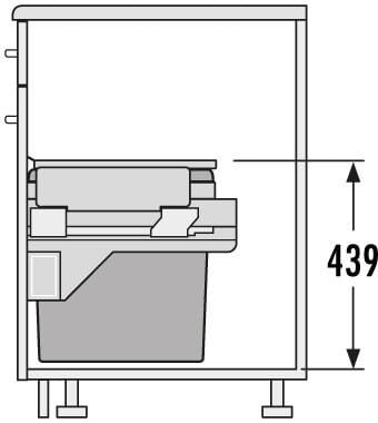 Euro Cargo S afvalsysteem 45B x 44H 19/19L incl. geleiders