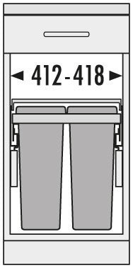 Euro Cargo S afvalsysteem 45B x 44H 19+19L incl. geleiders