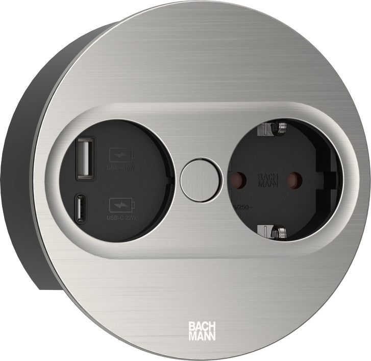 Twist 2 power strip 1x230V 1xUSB-A/C - 2m loose RA plug