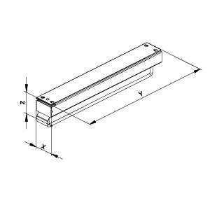 SIGE uittrekbare garderobestang 396mm