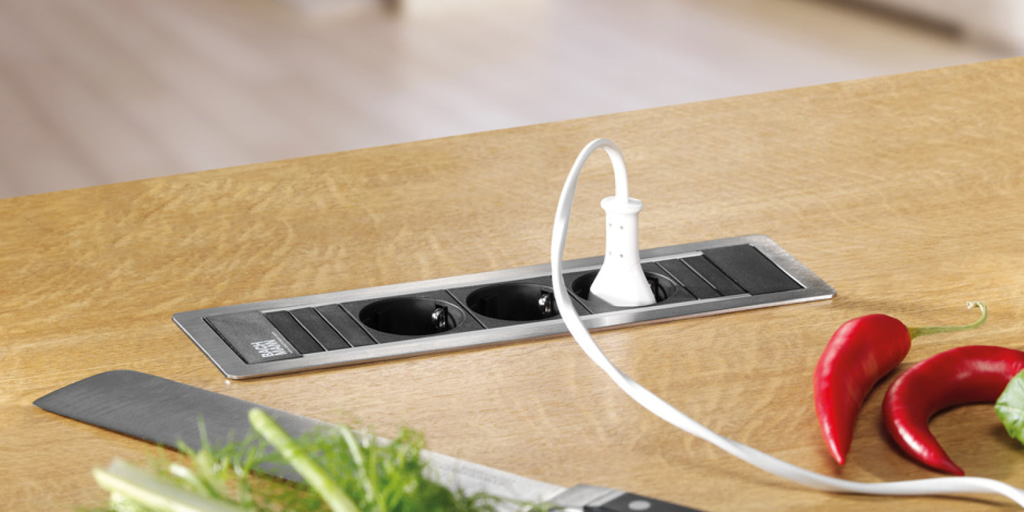 Power Frame Cover 2x230V+2xUSB 0.1m GST