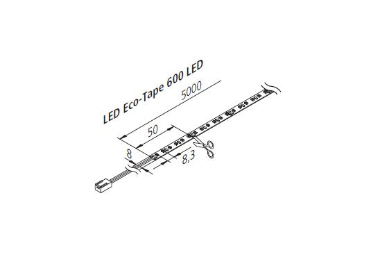 LED Eco-Tape 5m 600 LED 40W xw-gold