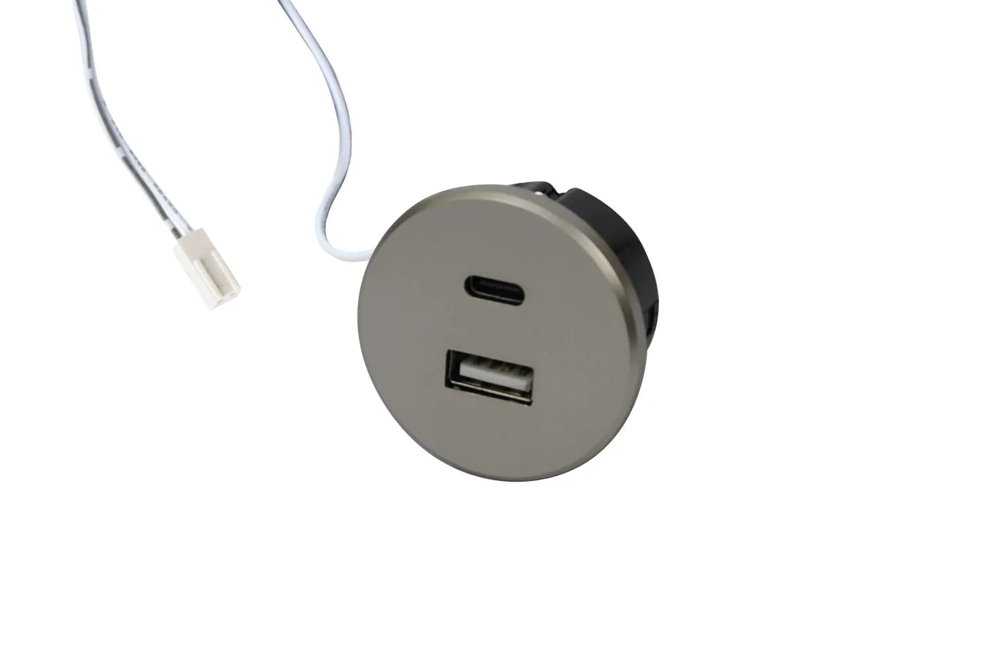 USB-A + USB-C oplader/contactdoos 24V 20W