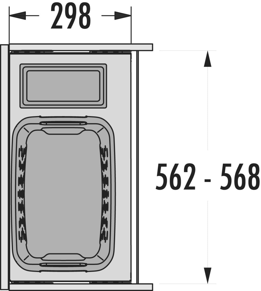 Laundry Carrier 600 33L+4L incl. geleiders
