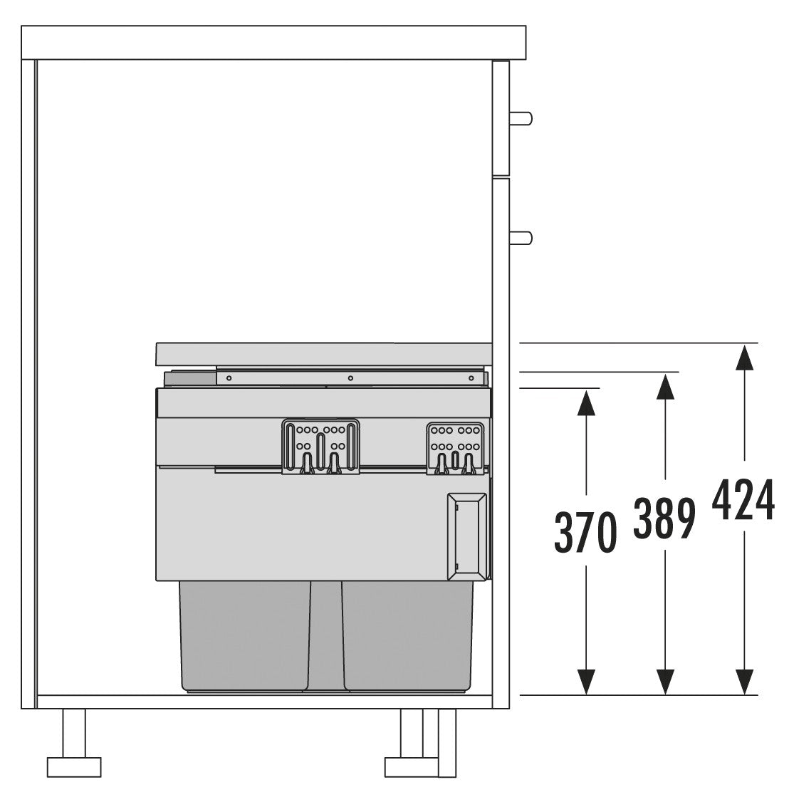 Cargo Synchro afvalsysteem 50B x 37H 18+2x13L incl. geleiders