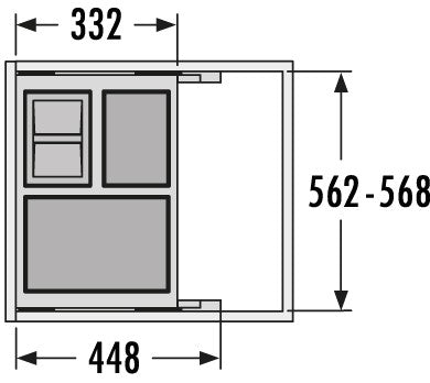 Cargo Soft afvalsysteem 60B x 37H 20/10/10L incl. geleiders