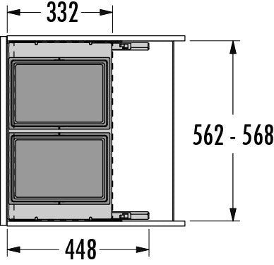 Cargo Soft afvalsysteem 60B x 37H 20/20L incl. 450 geleiders
