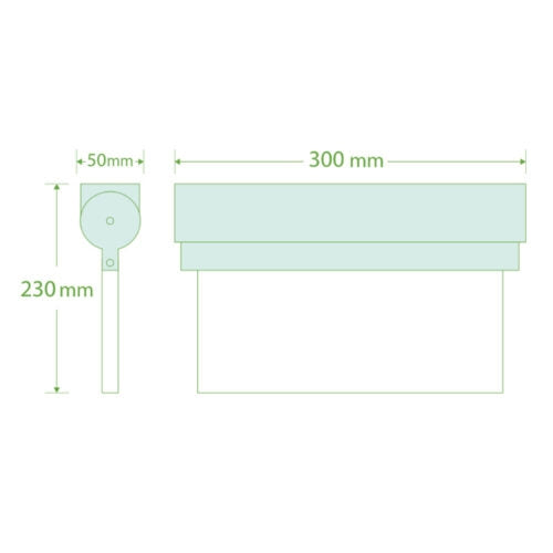 Surface mounted emergency lighting + pictograms