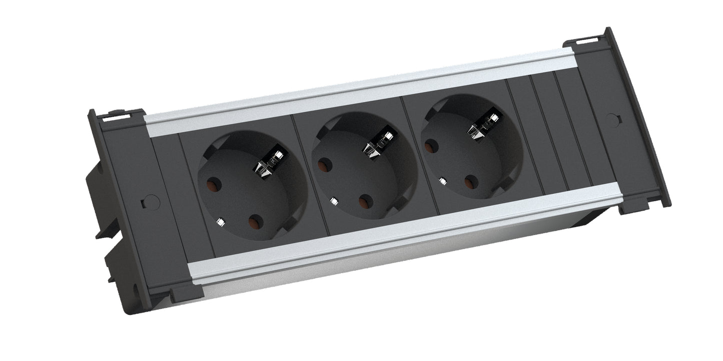 Kapsa power strip 3x230V - 2m RA