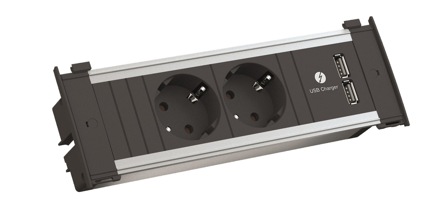 Kapsa power strip 2x230V + 2xUSB - 2m RA 927.001