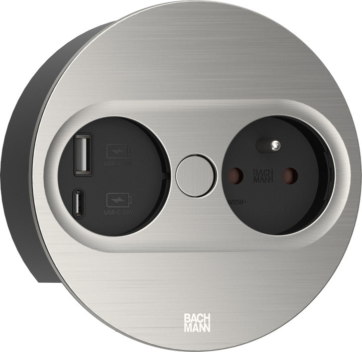 Twist 2 power strip 1x230V 1xUSB-A/C - 2m loose RA plug 