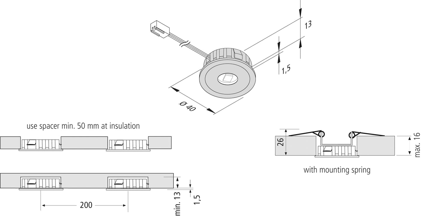 AR 35-LED spot 2,5W ww