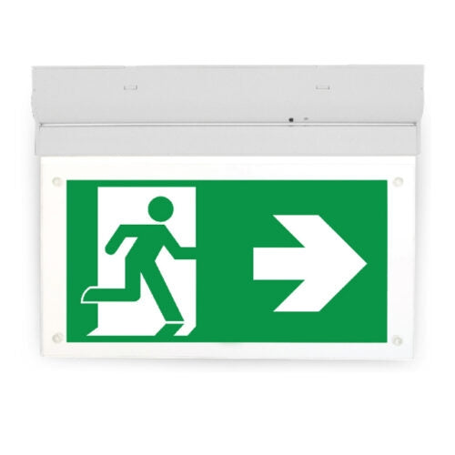 Surface mounted emergency lighting + pictograms