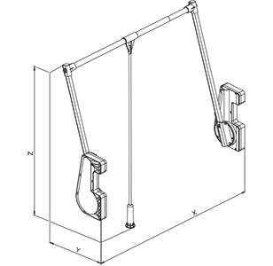 SIGE neerklapbare garderobestang 910mm