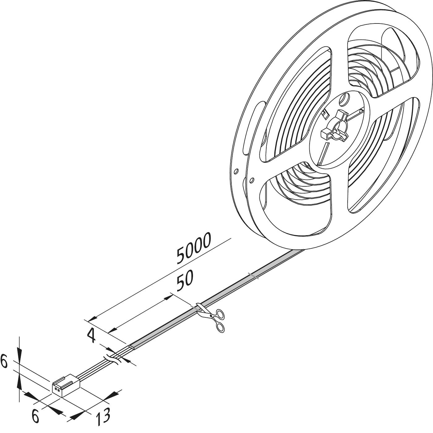 LED COB-10 Tape 5m 48W new 