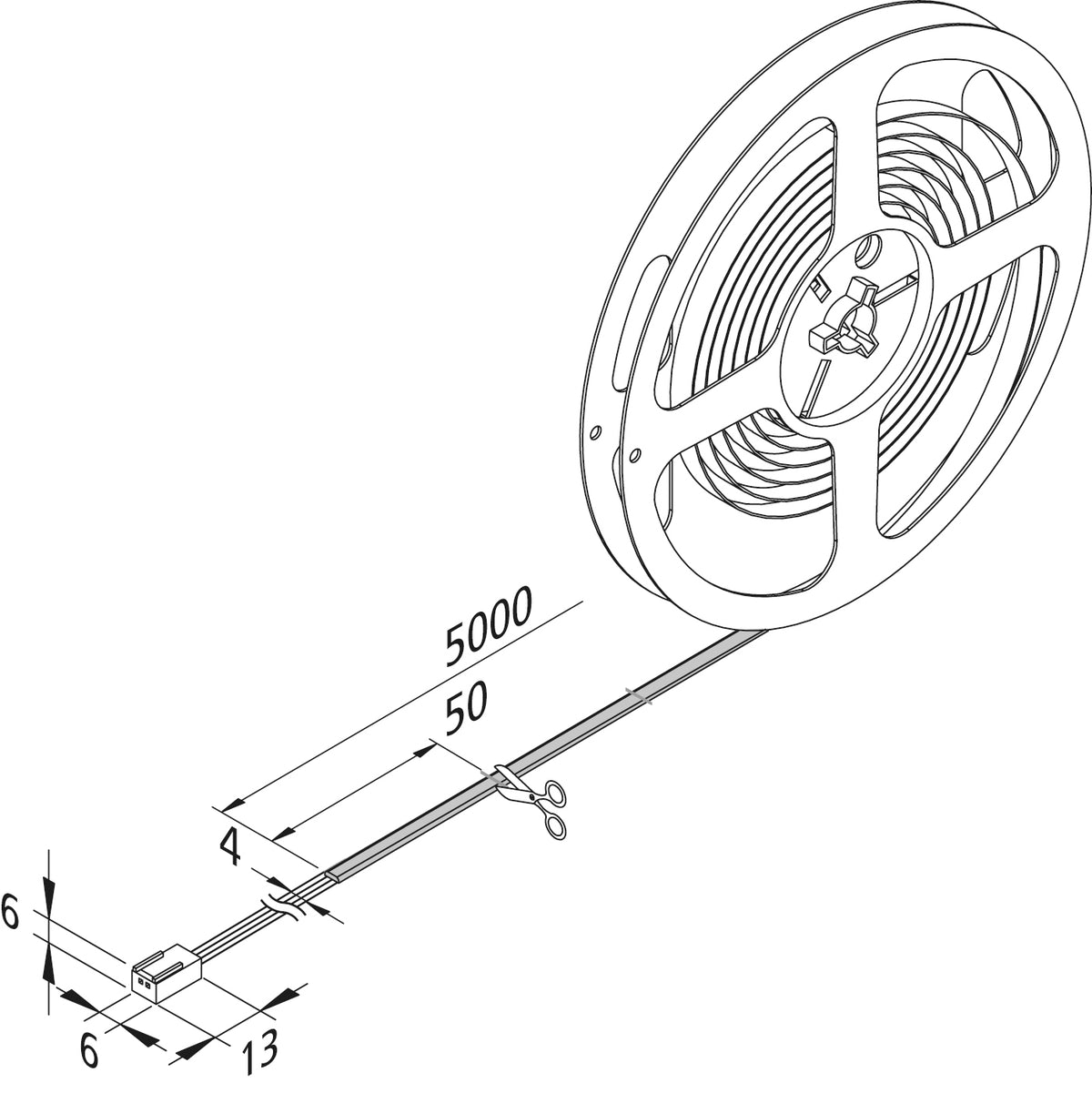LED tape COB-4 5m 25W xw