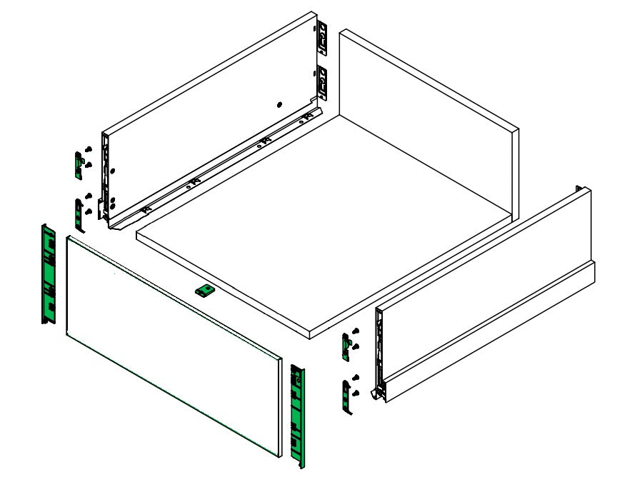 Nova Scala inner drawer front holder set H186