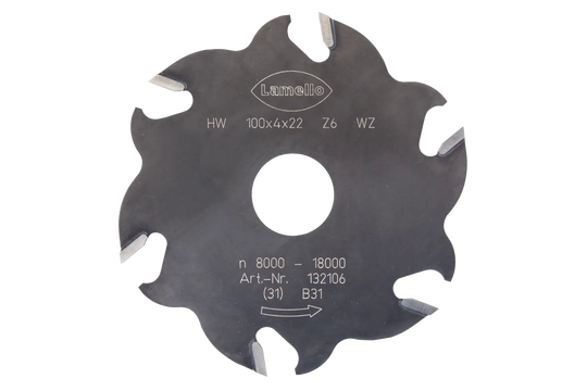 Groeffrees voor Classic X, HW (carbide), Ø100x4xØ22 mm, Z6 wisseltand