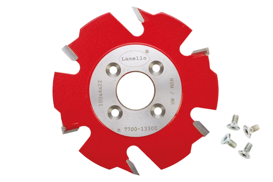 Groeffrees  met voorsnijders, HW, Ø100x4xØ22 mm, Z2+V4, NL 4