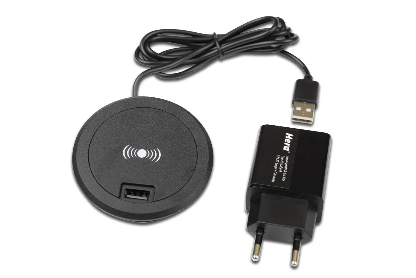 Qi Fast-Charger incl. extra USB-C contact