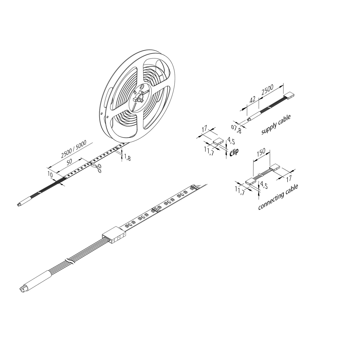 LED RGBW tape 5m   700 LED 83W