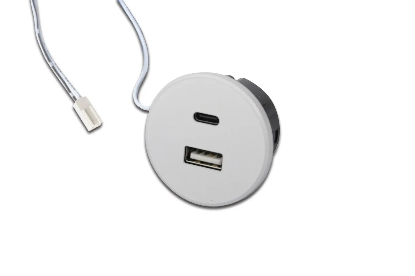 USB-A + USB-C oplader/contactdoos 24V 20W