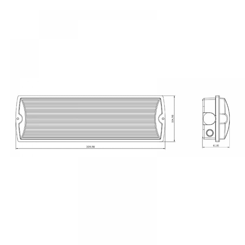 Bulkhead noodverlichting AT + pictogrammen