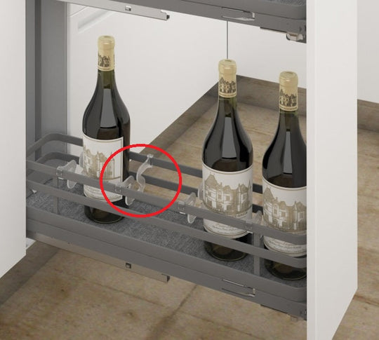 SIGE plastic divider clips (set of 4) for bottle rack