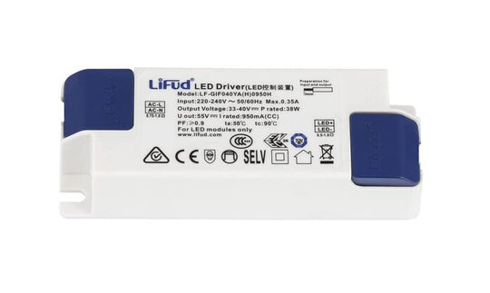 Lifud LED driver 40W 2m + eurostekker