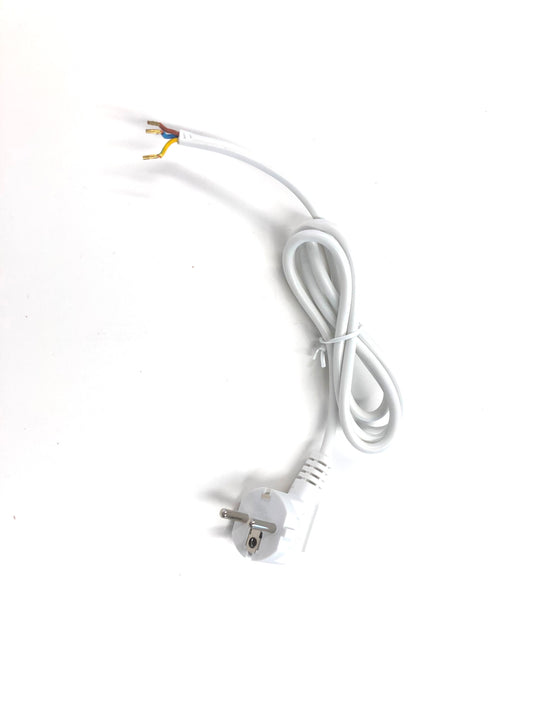 Netsnoer Schuko haaks / open 3-aderig 2m
