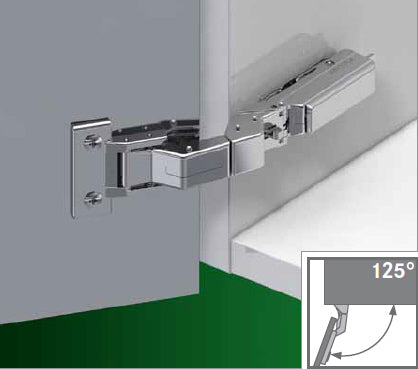 Tiomos aanschroefscharnier M0 125°